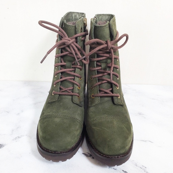 UGG Kilmer  Green Combat Boots - Picture 2 of 7